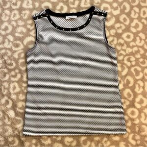 Calvin Klein Black and White Striped Tank Top